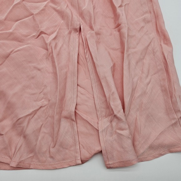 Time and Tru Pearl Blush Slip Midi Skirt with Side Slit Size Large - Picture 2 of 7